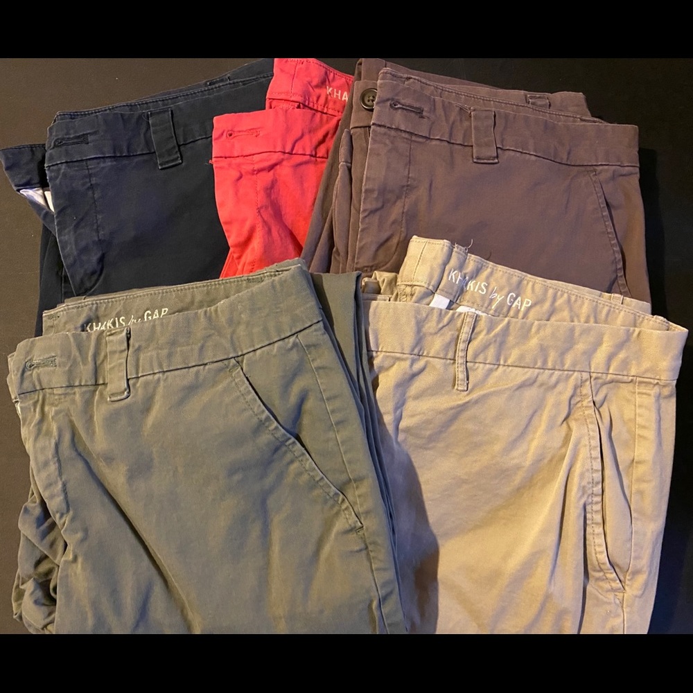 Lot of Khakis by Gap broken-in straight pants